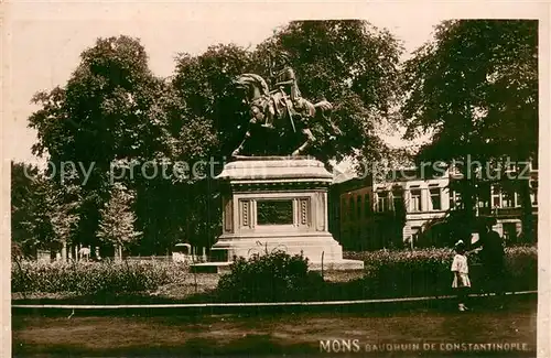 AK / Ansichtskarte Mons__Belgie Baudhuin de Constantinople Monument 