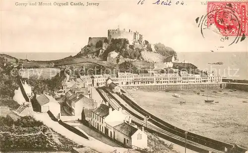 AK / Ansichtskarte Jersey__UK Gorey and Mount Orgueil Castle 