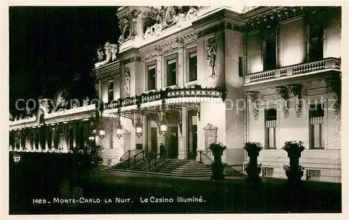 AK / Ansichtskarte Monte Carlo_Monaco la Nuit Le Casino Illumine 