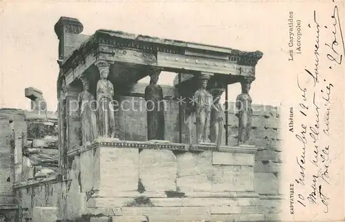 AK / Ansichtskarte Athenes_Athen Les Caryatides Acropole Athenes Athen