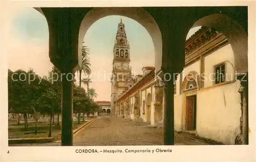 AK / Ansichtskarte Cordoba_Andalucia_ES Mezquita Campanario y Obreria 