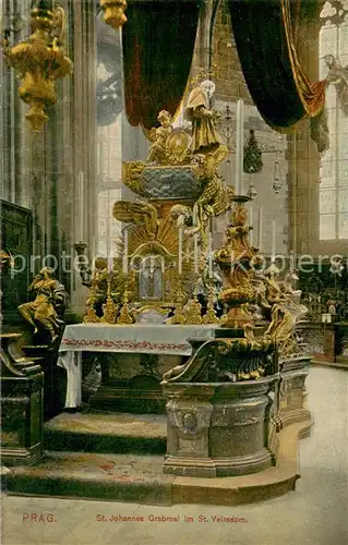 AK / Ansichtskarte Prag__Prahy_Prague St Johannes Grabmal im St Veitsdom 