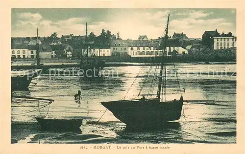 AK / Ansichtskarte Morgat Le soir au Port a basse maree Morgat