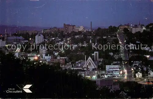 AK / Ansichtskarte Chicoutimi_Canada Ville la nuit 