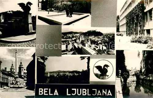 AK / Ansichtskarte Ljubljana_Laibach_SLO Teilansichten Denkmal 