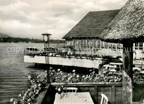 AK / Ansichtskarte Zuerichhorn_ZH Fischstube vom Landidoerfli Gartenrestaurant Zuerichhorn ZH