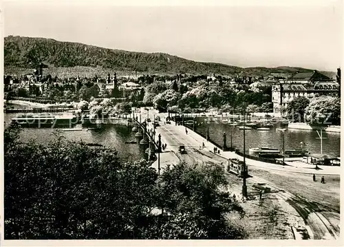 AK / Ansichtskarte Zuerich_ZH Limmat Quaibruecke und Uetliberg Zuerich_ZH