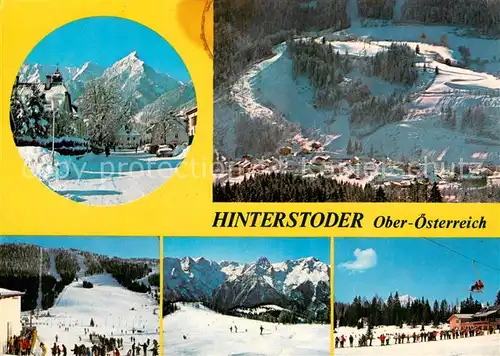 AK / Ansichtskarte Hinterstoder Wintersportort Alpen Skipisten Bergbahn Hinterstoder
