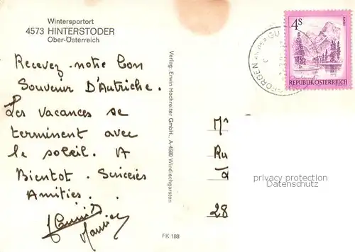AK / Ansichtskarte Hinterstoder Wintersportort Alpen Skipisten Bergbahn Hinterstoder