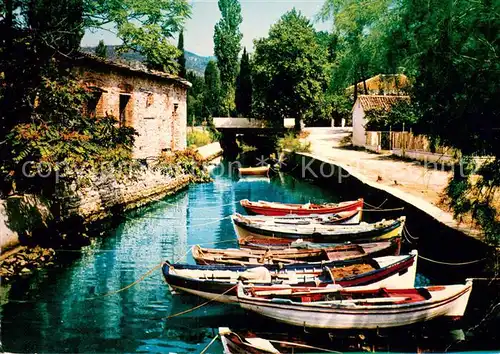 AK / Ansichtskarte Chorton Strand von Pagassitikos Hafen Kanal Fischerboote 