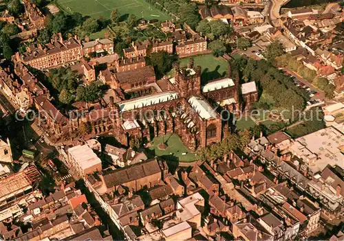 AK / Ansichtskarte Chester__Cheshire_UK Cathedral aerial view 