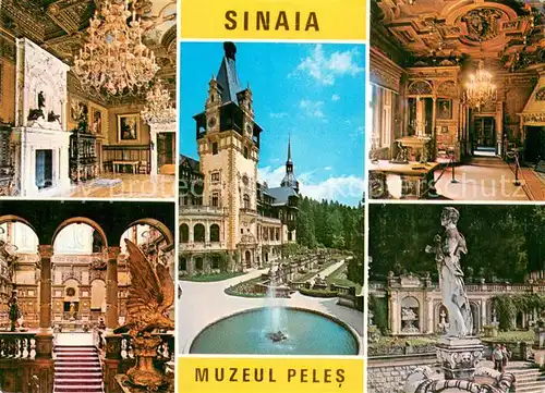 AK / Ansichtskarte Sinaia Muzeul Peles Schloss Innenansichten Statue Sinaia