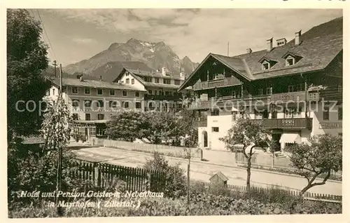 AK / Ansichtskarte Mayrhofen_Zillertal Hotel u. Pension Geisler m. Nebenhaus Mayrhofen_Zillertal