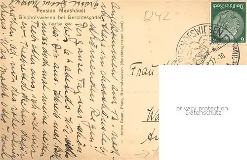 AK / Ansichtskarte Bischofswiesen Mooshaeusl Aussenansicht Bischofswiesen