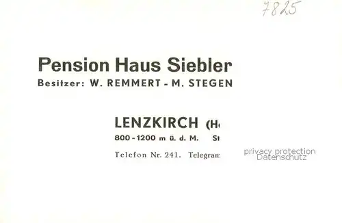 AK / Ansichtskarte Lenzkirch Pension Haus Siebler Aussenansicht Lenzkirch