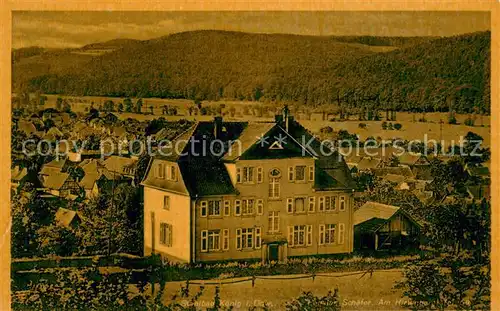 AK / Ansichtskarte Bad_Koenig_Odenwald Hotel Pension Geschw. Schaefer Aussenansicht Bad_Koenig_Odenwald