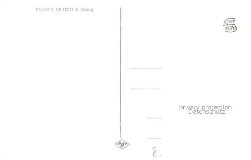 AK / Ansichtskarte Obing Pension Griessee Aussenansicht m. Terrasse Obing