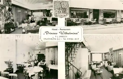 AK / Ansichtskarte Valkenburg_Zeeland_NL Hotel Restaurant Prinses Wilhelmina Innenansichten 