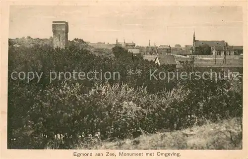 AK / Ansichtskarte Egmond__aan_Zee_NL Monument met Omgeving 