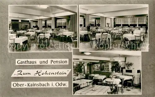 AK / Ansichtskarte Ober Kainsbach Gasthaus Pension Zum Hohenstein Innenansicht Ober Kainsbach