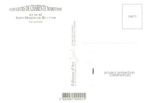 AK / Ansichtskarte Saint Martin de Re Fliegeraufnahme Saint Martin de Re