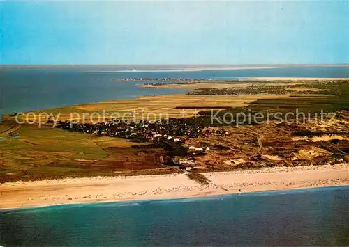 AK / Ansichtskarte Norddorf_Amrum Fliegeraufnahme Badestrand Norddorf Amrum