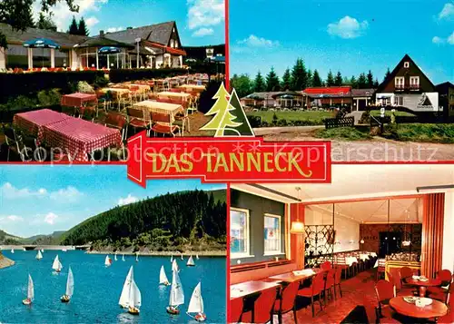 AK / Ansichtskarte Schulenberg_Oberharz Restaurant Das Tanneck See Kaffeeterrasse Schulenberg_Oberharz