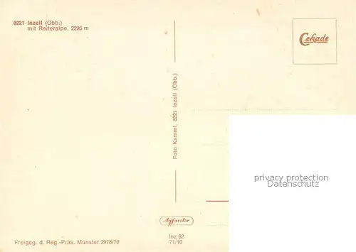 AK / Ansichtskarte Inzell Fliegeraufnahme Gesamtansicht m. Reiteralpe Inzell