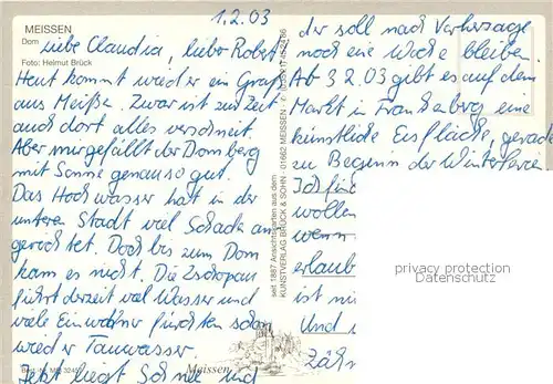 AK / Ansichtskarte Meissen_Elbe_Sachsen Dom Meissen_Elbe_Sachsen