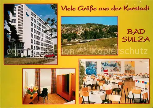 AK / Ansichtskarte Bad_Sulza Klinikzentrum   Stadtansicht   Zimmer   Speiseraum Bad_Sulza