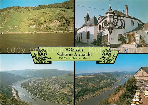 AK / Ansichtskarte Starkenburg Weinhaus Schoene Aussicht m. Mosel Starkenburg