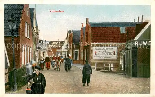 AK / Ansichtskarte Volendam Dorfpartie Volendam