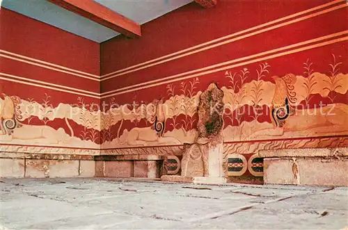 AK / Ansichtskarte Knossos_Cnosse_Kreta_Crete_Greece Thronsaal Palast 