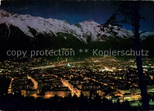 AK / Ansichtskarte Innsbruck_Tirol_AT Panorama gegen Nordkette bei Nacht IX. Olympische Winterspiele 