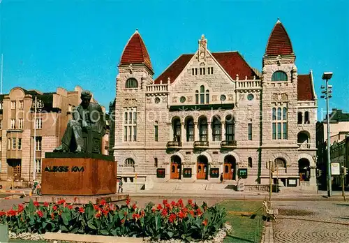 AK / Ansichtskarte Helsinki_Suomi Finish National Theatre Monument 