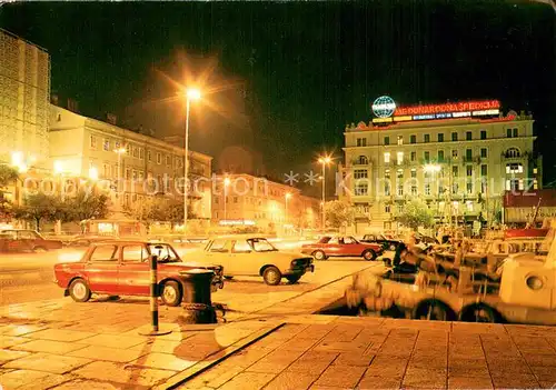 AK / Ansichtskarte Rijeka_Fiume Partie am Hafen Nachtaufnahme Rijeka Fiume