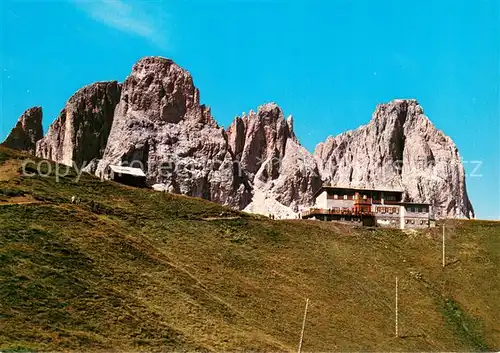 AK / Ansichtskarte Col_Rodella_2486m_Dolomiti_IT Rifugio des Alpes Sassolungo Dolomiti Langkofel 