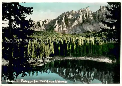 AK / Ansichtskarte Karersee_Lago_di_Carezza_IT Latemar Dolomiti 