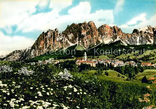AK / Ansichtskarte Cortina_d_Ampezzo Panorama Bergwiese Pomagagnon Dolomiten Cortina_d_Ampezzo