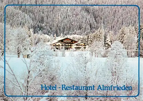 AK / Ansichtskarte Ramsau_Dachstein_Steiermark Hotel Restaurant Almfrieden Winterlandschaft Ramsau_Dachstein