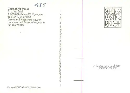 AK / Ansichtskarte Strobl_Wolfgangsee_AT Gasthof Alpenrose Postalm Kuehe Wintersport 