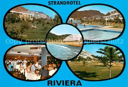 AK / Ansichtskarte Mogan_Gran_Canaria_ES Strandhotel Riviera Swimming Pool Strand Restaurant 