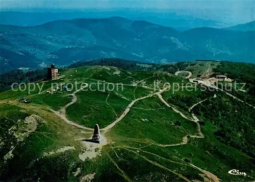AK / Ansichtskarte Grand Ballon_Elsass_Vosges Vue aerienne du Monument des Diables Bleus 