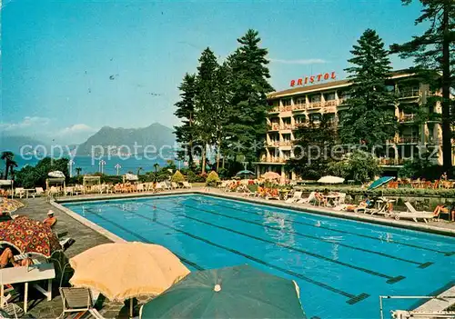 AK / Ansichtskarte Stresa_Lago_Maggiore_IT Hotel Bristol Swimming Pool 