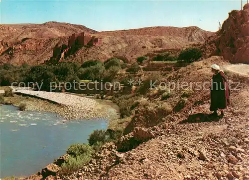 AK / Ansichtskarte M_Semrir_Maroc Kasbah sur la route de M_Semrir 