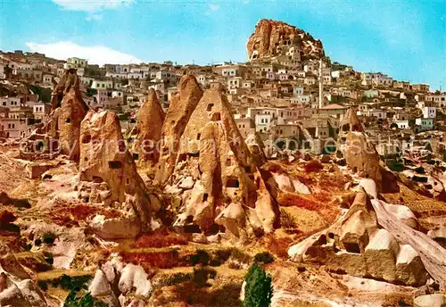 AK / Ansichtskarte Nevsehir_Turkey The typical Turkish village of Uc Hisar fonded between the first christian abrits 