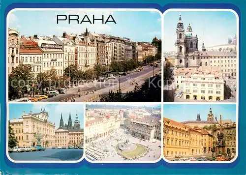 AK / Ansichtskarte Praha_Prahy_Prague Vaclavske namesti Maiostranske namesti Hradcanske Staromestske baroknim Lichtenstejnskym palacem Praha_Prahy_Prague