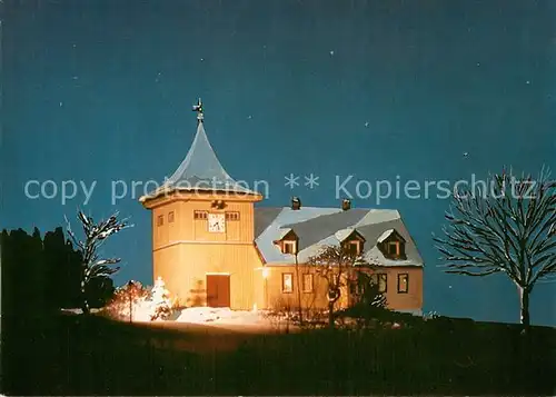 AK / Ansichtskarte St_Andreasberg_Harz Glockenturm in Winternacht St_Andreasberg_Harz