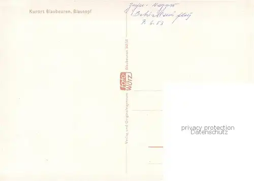 AK / Ansichtskarte Blaubeuren Partie am Blautopf Blaubeuren