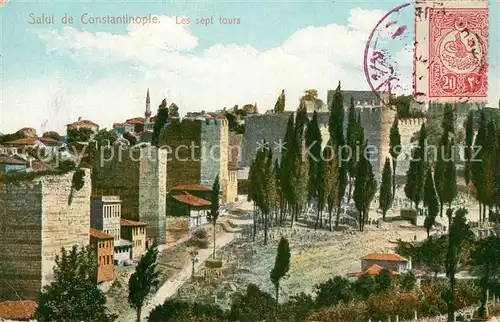 AK / Ansichtskarte Constantinopel_Istanbul Les Sept tours Constantinopel_Istanbul